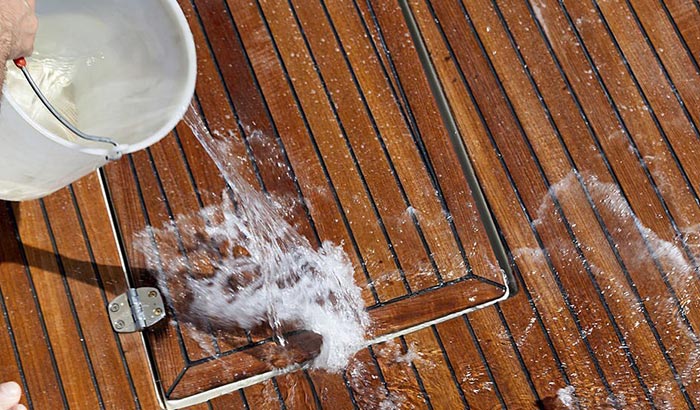 how to clean your boat deck