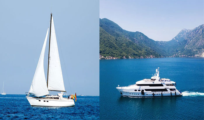 yacht sailboat difference