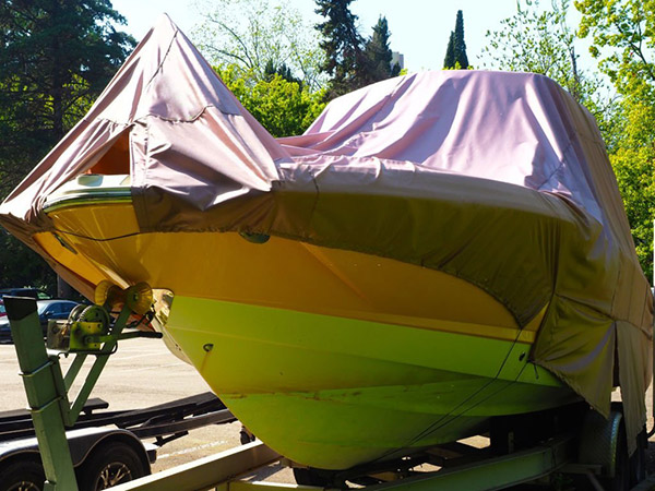 dry the boat cover